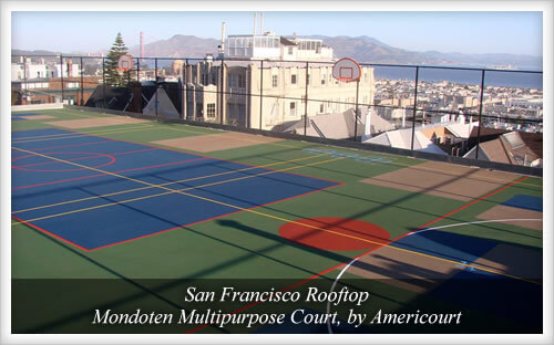 Mondoten Multipurpose Court on San Francisco Rooftop